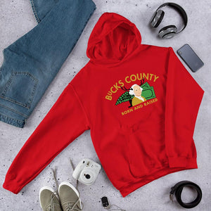 Bucks County Born and Raised Hoodie - The Pennsylvania T-Shirt Company