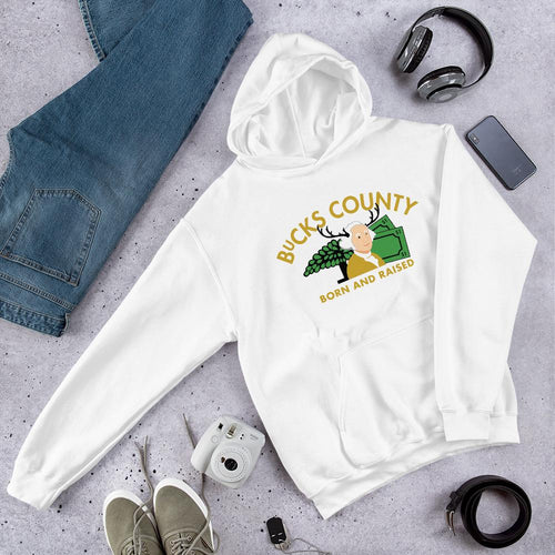 Bucks County Born and Raised Hoodie - The Pennsylvania T-Shirt Company