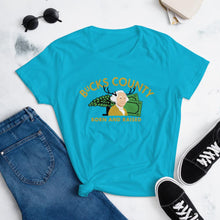 Load image into Gallery viewer, Bucks County Born and Raised Women&#39;s T-Shirt - The Pennsylvania T-Shirt Company