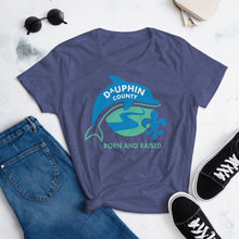 Load image into Gallery viewer, Dauphin County Born and Raised Women&#39;s T-Shirt - The Pennsylvania T-Shirt Company