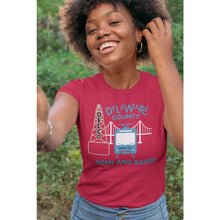 Load image into Gallery viewer, Delaware County Born and Raised Women&#39;s T-Shirt - The Pennsylvania T-Shirt Company