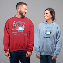 Load image into Gallery viewer, Delaware County Born and Raised Sweatshirt - The Pennsylvania T-Shirt Company