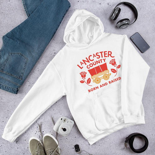 Lancaster County Born and Raised Hoodie - The Pennsylvania T-Shirt Company