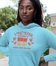 Load image into Gallery viewer, Lancaster County Born and Raised Hoodie - The Pennsylvania T-Shirt Company