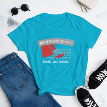 Load image into Gallery viewer, Montgomery County Born and Raised Women&#39;s T-Shirt - The Pennsylvania T-Shirt Company