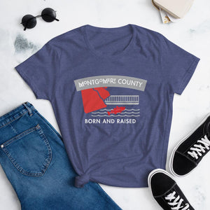 Montgomery County Born and Raised Women's T-Shirt - The Pennsylvania T-Shirt Company