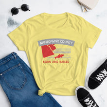 Load image into Gallery viewer, Montgomery County Born and Raised Women&#39;s T-Shirt - The Pennsylvania T-Shirt Company