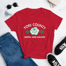 Load image into Gallery viewer, York County Born and Raised Women&#39;s T-Shirt - The Pennsylvania T-Shirt Company