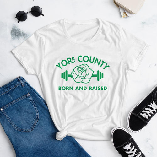 York County Born and Raised Women's T-Shirt - The Pennsylvania T-Shirt Company