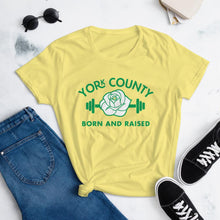 Load image into Gallery viewer, York County Born and Raised Women&#39;s T-Shirt - The Pennsylvania T-Shirt Company
