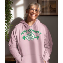 Load image into Gallery viewer, York County White Rose Barbell Hoodie - The Pennsylvania T-Shirt Company