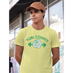 York County White Rose Barbell Men's T-Shirt - The Pennsylvania T-Shirt Company