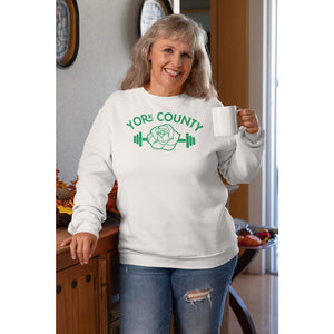 York County White Rose Barbell Sweatshirt - The Pennsylvania T-Shirt Company
