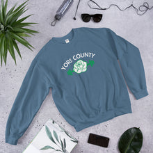 Load image into Gallery viewer, York County White Rose Barbell Sweatshirt - The Pennsylvania T-Shirt Company