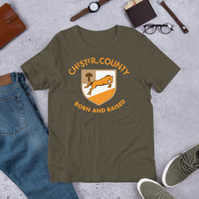 Load image into Gallery viewer, Chester County Born and Raised Men&#39;s T-Shirt - The Pennsylvania T-Shirt Company