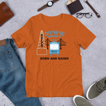 Load image into Gallery viewer, Delaware County Born and Raised Men&#39;s T-Shirt - The Pennsylvania T-Shirt Company