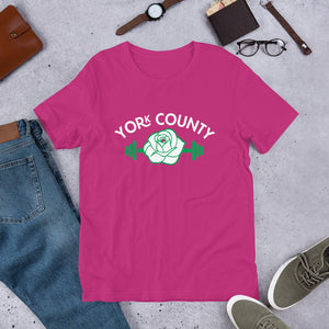 York County White Rose Barbell Men's T-Shirt - The Pennsylvania T-Shirt Company