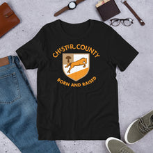 Load image into Gallery viewer, Chester County Born and Raised Men&#39;s T-Shirt - The Pennsylvania T-Shirt Company