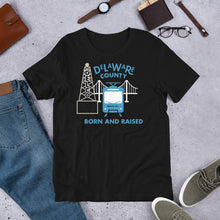 Load image into Gallery viewer, Delaware County Born and Raised Men&#39;s T-Shirt - The Pennsylvania T-Shirt Company