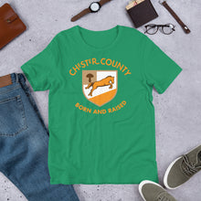 Load image into Gallery viewer, Chester County Born and Raised Men&#39;s T-Shirt - The Pennsylvania T-Shirt Company