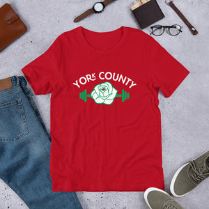 York County White Rose Barbell Men's T-Shirt - The Pennsylvania T-Shirt Company