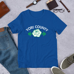 York County White Rose Barbell Men's T-Shirt - The Pennsylvania T-Shirt Company