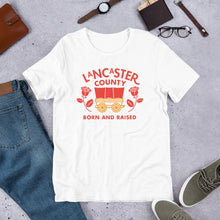 Load image into Gallery viewer, Lancaster County Born and Raised Men&#39;s T-Shirt - The Pennsylvania T-Shirt Company