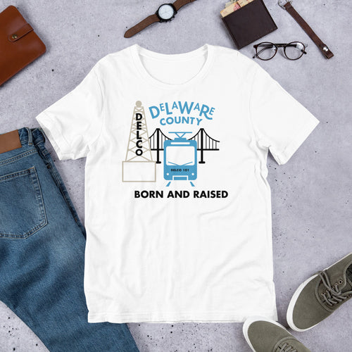 Delaware County Born and Raised Men's T-Shirt - The Pennsylvania T-Shirt Company
