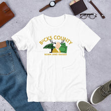 Load image into Gallery viewer, Bucks County Born and Raised Men&#39;s T-Shirt - The Pennsylvania T-Shirt Company