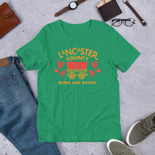 Load image into Gallery viewer, Lancaster County Born and Raised Men&#39;s T-Shirt - The Pennsylvania T-Shirt Company