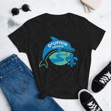 Load image into Gallery viewer, Dauphin County Fleur-de-Dolphin Women&#39;s T-Shirt - The Pennsylvania T-Shirt Company