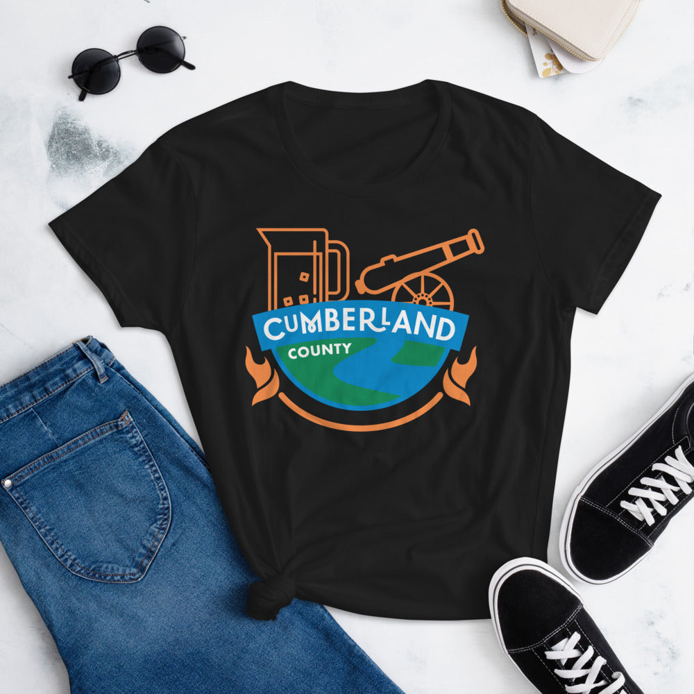 Cumberland County Cannon Arm Pitcher Women's T-Shirt - The Pennsylvania T-Shirt Company