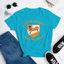 Load image into Gallery viewer, Chester County Born and Raised Women&#39;s T-Shirt - The Pennsylvania T-Shirt Company