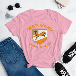 Chester County Born and Raised Women's T-Shirt - The Pennsylvania T-Shirt Company
