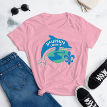Load image into Gallery viewer, Dauphin County Fleur-de-Dolphin Women&#39;s T-Shirt - The Pennsylvania T-Shirt Company