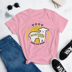 Schuylkill County Born and Raised Women's T-Shirt - The Pennsylvania T-Shirt Company