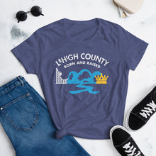 Load image into Gallery viewer, Lehigh County Born and Raised Women&#39;s T-Shirt - The Pennsylvania T-Shirt Company