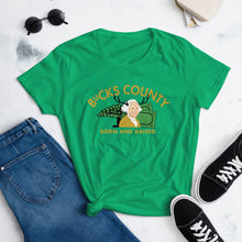 Load image into Gallery viewer, Bucks County Born and Raised Women&#39;s T-Shirt - The Pennsylvania T-Shirt Company