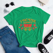 Load image into Gallery viewer, Lancaster County Conestoga Rose Women&#39;s T-Shirt - The Pennsylvania T-Shirt Company