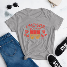 Load image into Gallery viewer, Lancaster County Conestoga Rose Women&#39;s T-Shirt - The Pennsylvania T-Shirt Company