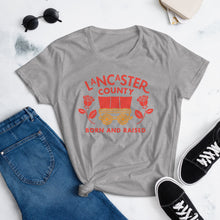 Load image into Gallery viewer, Lancaster County Born and Raised Women&#39;s T-Shirt - The Pennsylvania T-Shirt Company