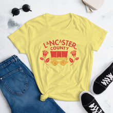 Load image into Gallery viewer, Lancaster County Conestoga Rose Women&#39;s T-Shirt - The Pennsylvania T-Shirt Company