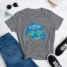 Load image into Gallery viewer, Dauphin County Fleur-de-Dolphin Women&#39;s T-Shirt - The Pennsylvania T-Shirt Company