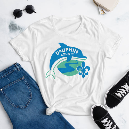 Dauphin County Fleur-de-Dolphin Women's T-Shirt - The Pennsylvania T-Shirt Company