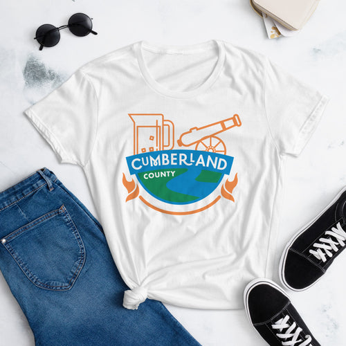 Cumberland County Cannon Arm Pitcher Women's T-Shirt - The Pennsylvania T-Shirt Company