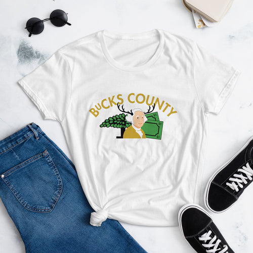 Bucks County Georgie Double Bucks Women's T-Shirt - The Pennsylvania T-Shirt Company